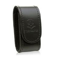 Bainha de cinto em Couro Preta para canivetes Victorinox tamanho M