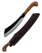 Bainha de couro Machete Condor Mini Duku de 26,7 cm com alça de nogueira