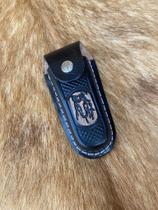 Bainha para canivete de couro