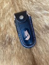 Bainha para canivete de couro