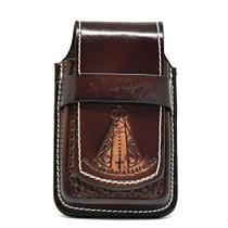 Bainha Porta Celular Rústica Universal Em Couro Atrevidus