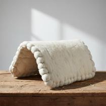 Baixeiro Manta Forro Xergão Branco De Lã Natural Para Cavalo