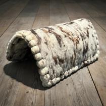 Baixeiro Manta Forro Xergão Mesclada Lã Natural Para Cavalo