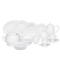 Baixela Serviço Jantar Soleil White 50pç Porcelana Oxford