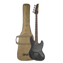 Baixo 4 Cordas Seizi Fun Jazu JB All Black Sparkle Satin