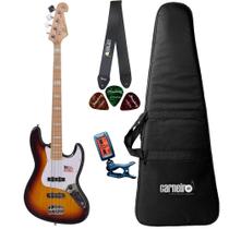 Baixo 4 Cordas SX SJB75 Sunburst Ash + Bag Correia Afinador - SHELTER