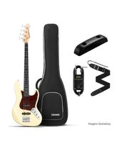 Baixo Elétrico Donner Dpb510 Pb 4 Cordas Sunburst e Bege Com Bag