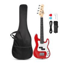 Baixo Elétrico GLARRY 36 polegadas, Kit Inicial para Iniciantes com 4 Cordas e Acessórios incluindo Cabo, Correia e Capa para Adultos (Vermelho) Baixo Elétrico GLARRY 36 polegadas, Kit Inicial para Iniciantes com 4 Cordas e Acessórios incluindo Cabo, Correia e Capa para Adultos (Vermelho)
