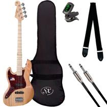 Baixo elétrico sx jb 4 cordas natural canhoto sjb75torlh Baixo elétrico sx jb 4 cordas natural canhoto sjb75torlh