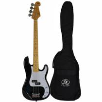 Baixo Precision Bass SX 4 Cordas Passivo Preto SPB57 BK + Bag BB400