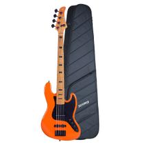 Baixo Strinberg JBS155AD Orange Signature Aninha Deleones Ativo 5 Cordas C/ Bag Baixo Strinberg JBS155AD Orange Signature Aninha Deleones Ativo 5 Cordas C/ Bag