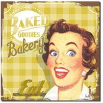 Baked goodies bakery quadro retrô