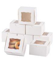 Bakery Boxes Bekoetoz 100 unidades de biscoito de papel com janela 10x10x6cm