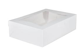 Bakery Boxes SCT White Window com tampa dobrável 10x14x4 100ct