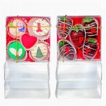 Bakery Boxes SL Shepack, pacote com 50 unidades transparentes, 12,7 x 12,7 x 5 cm para 4 mini bolos