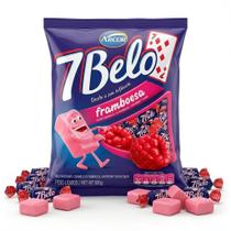 Bala 7 Belo Framboesa Arcor Mastigável Pacote 500g Original Bala 7 Belo Framboesa Arcor Mastigável Pacote 500g Original