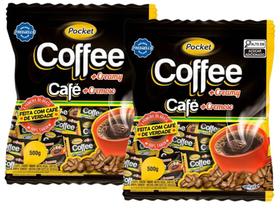 Bala Café Coffee Pocket Cremosa Riclan 500g - 2 Pacotes Bala Café Coffee Pocket Cremosa Riclan 500g - 2 Pacotes