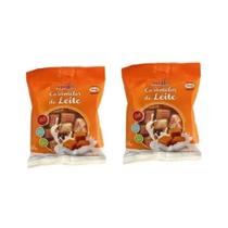 Bala Caramelo De Leite Mastigável Diet Com 2 Pacotes 100g cada