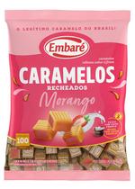 Bala Caramelo Embaré Recheio de Morango - Pacote com 660G