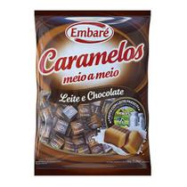 Bala Caramelo Meio A Meio 660g Baunilha E Chocolate - Embaré
