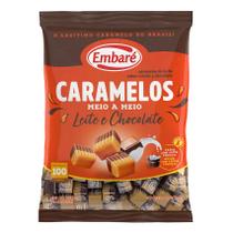 Bala Caramelo Meio a Meio Leite Com Chocolate 660g - Embare