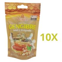 Bala com Gengibre e Mel & Própolis 60g Kit com 10 - Prodapys Bala com Gengibre e Mel & Própolis 60g Kit com 10 - Prodapys