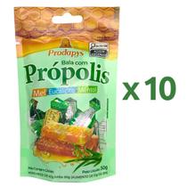 Bala com Própolis Mel Eucalipto e Mentol Kit com 10 - Prodapys Bala com Própolis Mel Eucalipto e Mentol Kit com 10 - Prodapys
