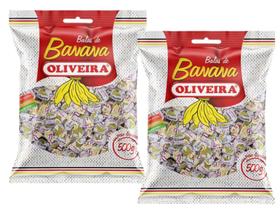Bala de Banana Oliveira 500g - 2 Pacotes