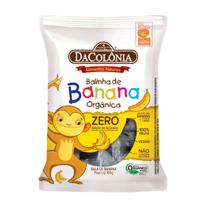 Bala de Banana Orgânica, Zero Açúcar, Vegano, Sem Glúten DaColônia 100g
