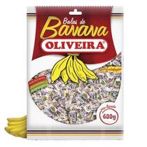 Bala De Banana Pacote 600G - Oliveira - A Desde 1963