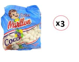 Bala de Coco Tradicional sem recheio Kit 3 Pacotes de 600gr