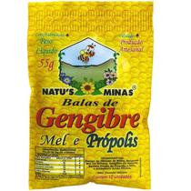 Bala de Gengibre com Mel e Própolis Natu's Minas - 55g