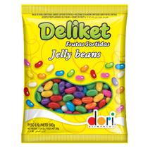 Bala de Goma Confeitada Deliket Jelly Beans Frutas Sortidas 350g - Dori