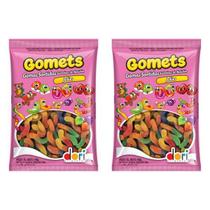 Bala de Goma de Minhoca Sabor Frutas Sortidas Kit 2 Un 700g