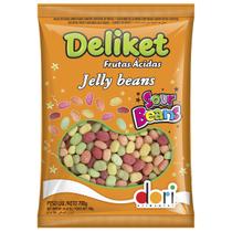 Bala de Goma Deliket Jelly Beans Frutas Ácidas Sortida- 700g