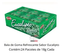 Bala De Goma Eucalipto Docile 24x18g