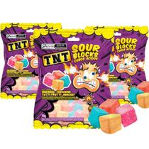 Bala de Goma TNT Sour Blocks Cubos Ácidos contendo 3 Unidades 70g Bala de Goma TNT Sour Blocks Cubos Ácidos contendo 3 Unidades 70g