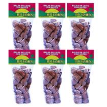 Bala de leite com nozes tradicional pacote 100g balas brizon - kit 6 unidades