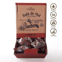 Bala de mel artesanal chocolate display com 60 un de 7,5g