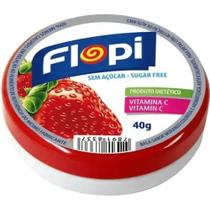 Bala de Morango Sem Açúcar Flopi 40g