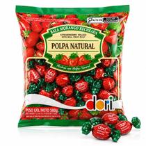 BALA DORI 500g MORANGO RECHEADA DURA GUIRLANDA NATAL