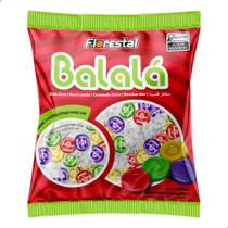 Bala Dura Balala sabor Morango Uva Maçã Verde e Abacaxi 500g 100un Florestal