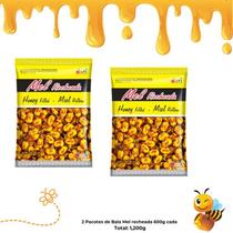 Bala Dura de Mel Recheada Dori Baleiro Kit c/ 2 Pcts 600g