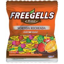 Bala Dura Freegels Recheio Chocolate Sabor Frutas Sortida 584gr.