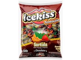 Bala Dura Icekiss Tentação Recheio Chocolate Sortida 500g