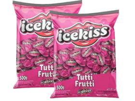 Bala Dura Icekiss Tutti Frutti 500g - 2 Pacotes Bala Dura Icekiss Tutti Frutti 500g - 2 Pacotes