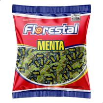 Bala Dura sabor Menta Refrescante Florestal Pacote 1Kg com 181 unidades