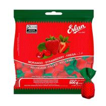 Bala Erlan Recheada Morango Cestinha 500g