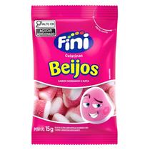 Bala Fini Beijos De Morango Pack 12 Uni De 15G Total 180G