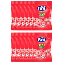 Bala Fini Gelatina Aros de Morango 80g - Embalagem com 12 Unidades Bala Fini Gelatina Aros de Morango 80g - Embalagem com 12 Unidades